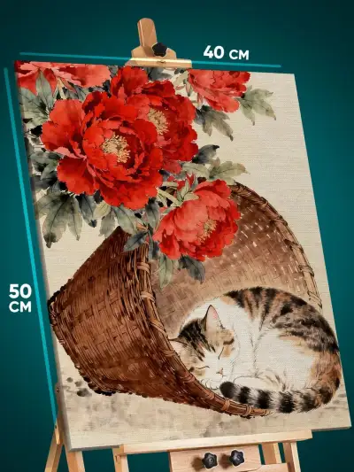 Картина на стену Котики спит 40x50