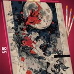 Картина по номерам Пейзажи Абстракция луна 40x50
