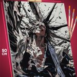 Картина по номерам Блич Аниме Кенпачи Зараки 40x50