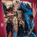 Картина по номерам Блич Аниме Кенпачи Зараки 40x50