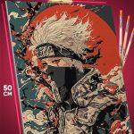 Картина по номерам Наруто Аниме Какаши Хатаке 40x50