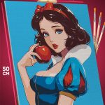 Картина по номерам Мультфильмы Дисней Белоснежка 40x50