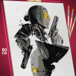 Картина по номерам Аниме Дни Сакамото 40x50