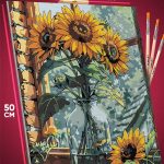 Картина по номерам Цветы подсолнух 40x50