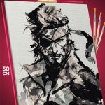 Картина по номерам Metal Gear Игра Солид Снейк 40x50