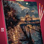 Картина по номерам Пейзаж город Ночь дождь 40x50