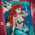 Картина по номерам Мультфильмы Дисней Русалочка Ариэль 40x50