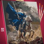 Картина по номерам Темная фэнтези рыцарь на коне 40x50