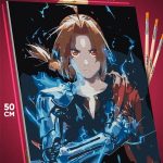 Картина по номерам Стальной алхимик Аниме Эдвард Элрик 40x50