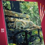 Картина по номерам Собака спит 40x50