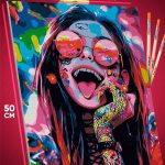 Картина по номерам Портрет Девушку c тату 40x50