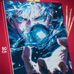 Картина по номерам Магическая битва Аниме Годжо Сатору 40x50