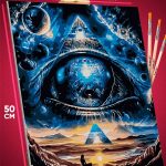 Картина по номерам Абстракция Всевидящее око 40x50
