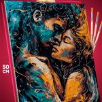 Картина по номерам Любовь Мужчина с Девушкой абстракция 40x50