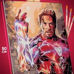 Картина по номерам Marvel Железный человек Тони Старк 40x50