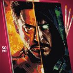 Картина по номерам Marvel Железный человек и Доктор Дум 40x50