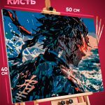 Картина по номерам Клинок рассекающий демонов Аниме Тандзиро 40x50