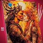 Картина по номерам Любовь Мужчина с Девушкой абстракция 40x50