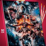 Картина по номерам Marvel Железный человек Тони Старк 40x50