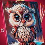 Картина по номерам Животные Совенок 40x50
