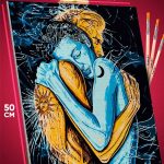 Картина по номерам Любовь Мужчина с Девушкой абстракция 40x50