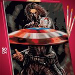 Картина по номерам Marvel Баки Зимний солдат 40x50