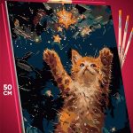 Картина по номерам Кот и звезды 40x50
