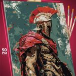 Картина по номерам Гладиатор воин Рим спартанец 40x50