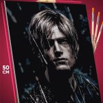 Картина по номерам Resident Evil Игра Леон Кеннеди 40x50