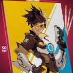 Картина по номерам Overwatch Игра Трейсер 40x50