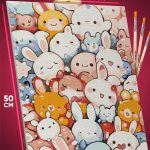 Картина по номерам Животные Зайки милые 40x50