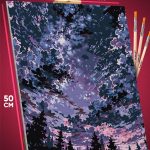 Картина по номерам Пейзаж летний природа лес закат 40x50