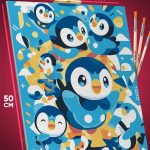 Картина по номерам Животные Покемоны Пиплап пингвин 40x50