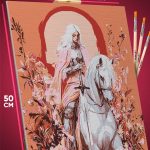 Картина по номерам Темная фэнтези девушка всадник на коне 40x50
