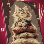 Картина по номерам Котики спит на подушках 40x50