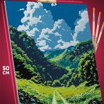 Картина по номерам Пейзаж летний природа дорога лес 40x50