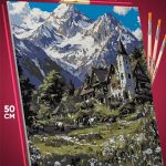 Картина по номерам Пейзаж летний природа домик в горах 40x50