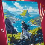 Картина по номерам Пейзаж летний природа море девушка 40x50