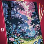 Картина по номерам Пейзаж летний природа лес тропинка 40x50