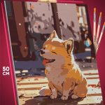Картина по номерам Собаки Корги 40x50