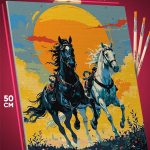Картина по номерам Лошади конь 40x50