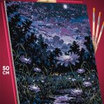 Картина по номерам Пейзаж летний природа ночь цветы 40x50