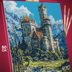 Картина по номерам Темная фэнтези замок в горах 40x50