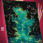 Картина по номерам Пейзаж летний природа цветы пруд 40x50