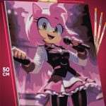Картина по номерам Sonic мультфильм Еж Эми Роуз 40x50