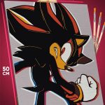 Картина по номерам Sonic мультфильм Еж Шэдоу 40x50