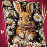 Картина по номерам Животные заяц кролик 40x50