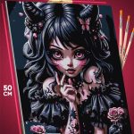 Картина по номерам Фэнтези Арт Девушка-кошка 40x50