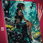 Картина по номерам Фэнтези Арт Девушка в лесу фея 40x50