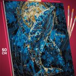 Картина по номерам Абстракция космос кит 40x50
